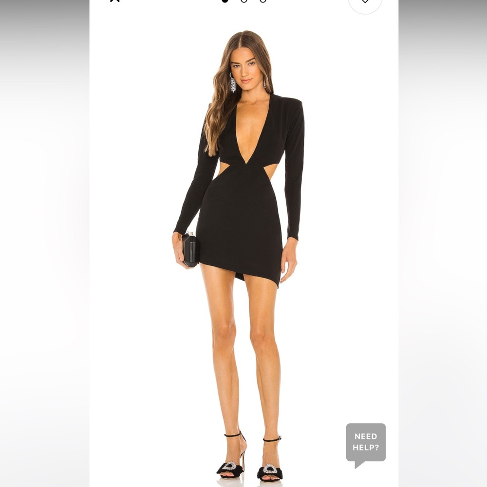 Michael Costello X revolve Beatrix mini dress in black